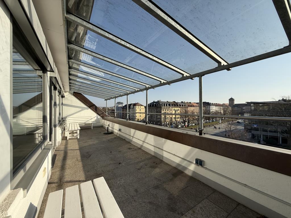 Terrasse, Blick Luitpoldplatz