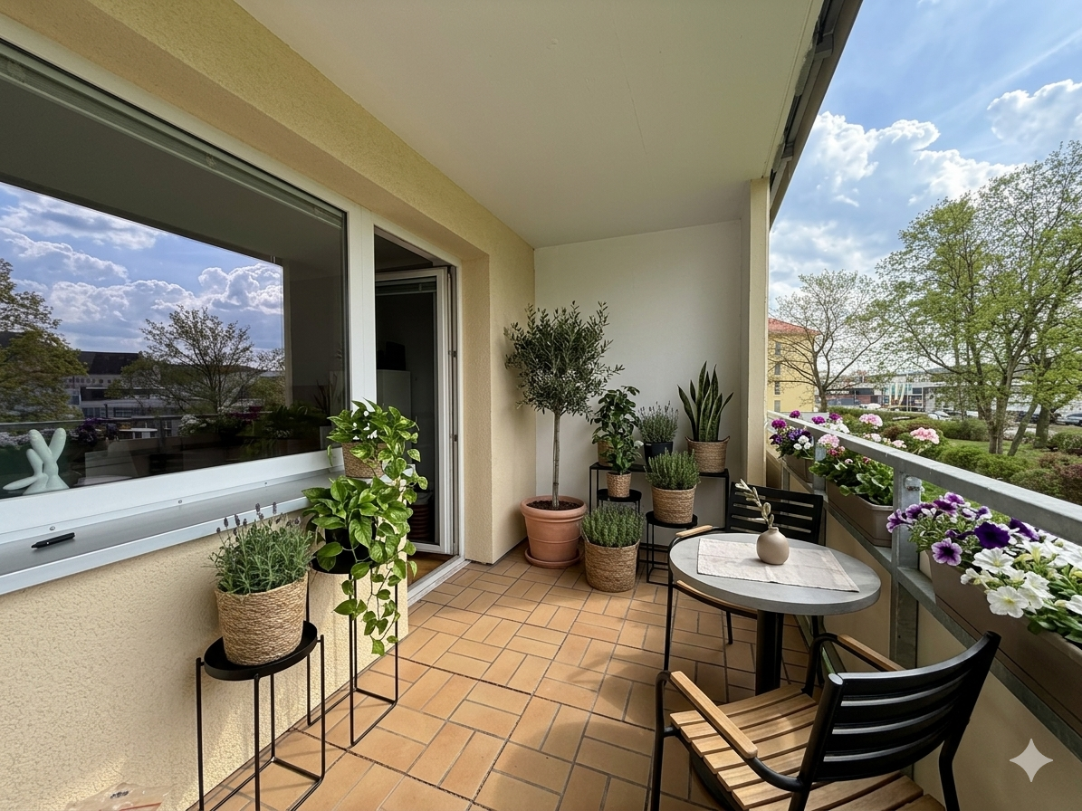 Loggia, visuell bearbeitet