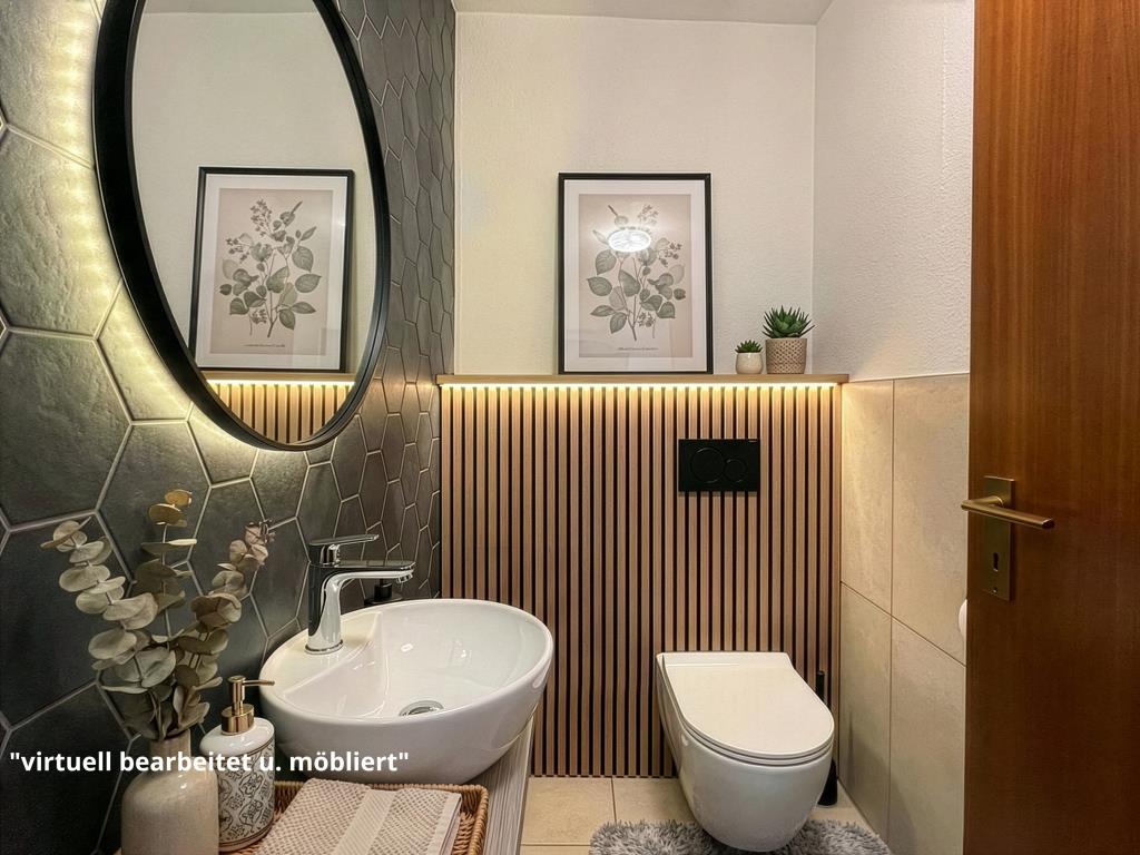 Gäste WC, virtuell bearbeitet