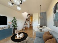 Wohnzimmer, virtuell mo¨bliert